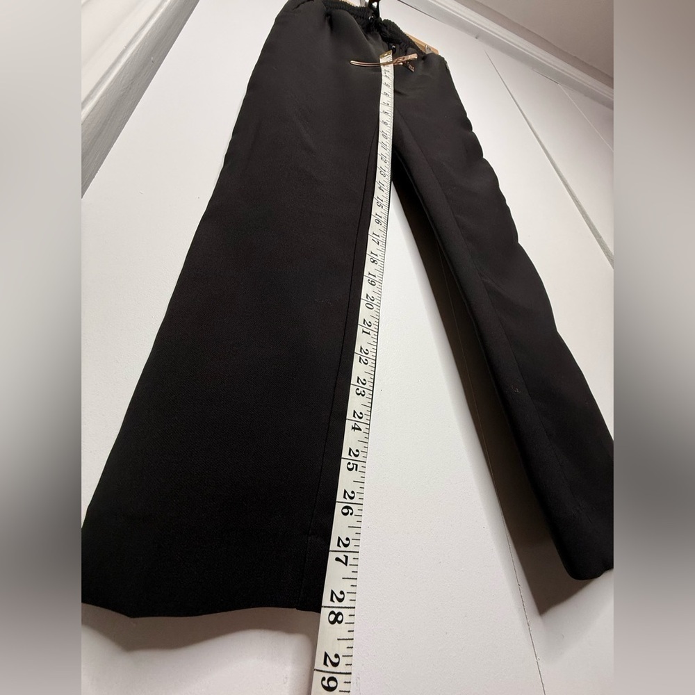 Lauren Vidal - Straight leg casual athleisure pants- black with blue stripe XS - Picture 8 of 9